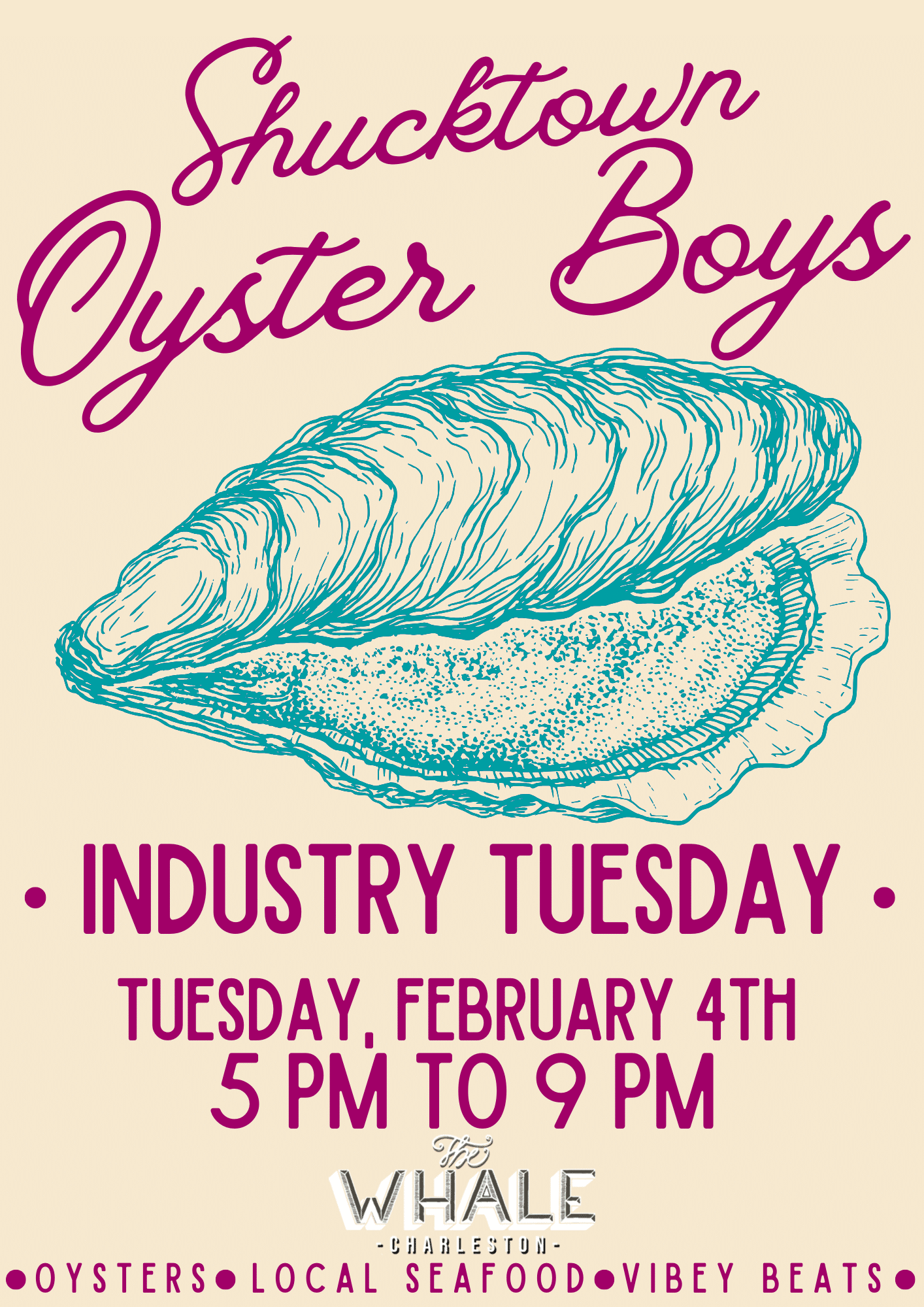 INDUSTRY TUESDAY w/ SHUCKTOWN OYSTER BOYS