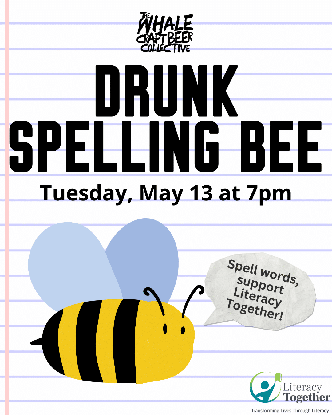 Drunk Spelling Bee with Literacy Together